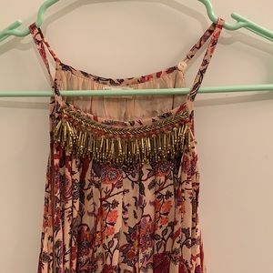 ANTHROPOLOGIE NIKASHA Beaded Halter Maxi Dress